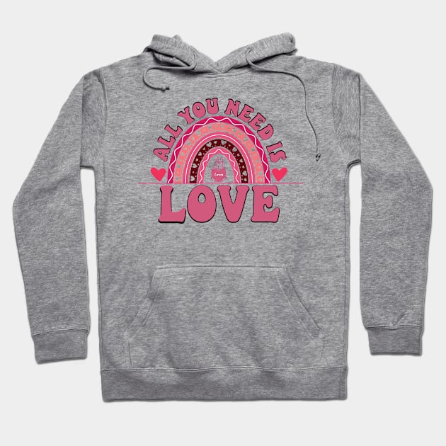 All You Need Is Love Hoodie by MZeeDesigns